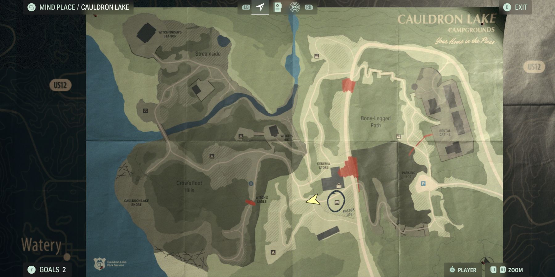 alan wake 2 cauldron lake map